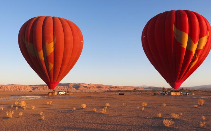 Mongolfiere nel deserto di Atacama